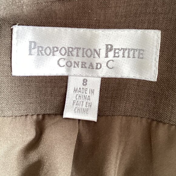 Conrad C Proportion Women's Size 8 Petite Short Sleeve Blazer Jacket Office - Picture 7 of 8